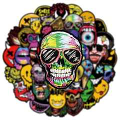 50PCS Horror Stickers Halloween Waterproof Vinyl Decals