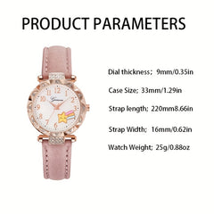 Cute Cartoon Watch & 4 Necklaces Set