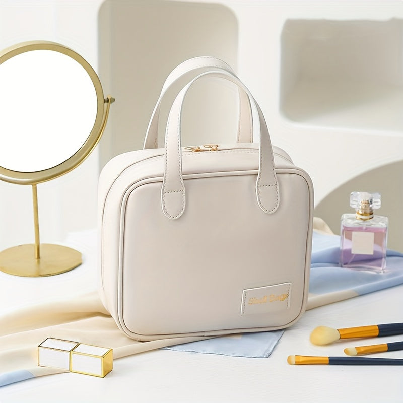 Large Capacity Portable PU Makeup Bag with Zipper