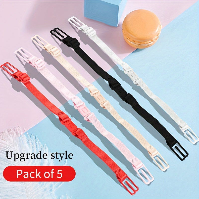 5pcs Invisible Bra Strap Clips Adjustable Elastic Shoulder Belt Non slip Buckles