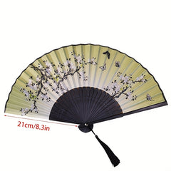 Vintage Folding Fan Portable Dance Fan Japanese Style Fan