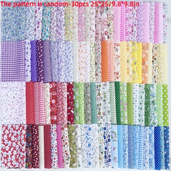 30 Cotton Fabric Bundles Patchwork Fabrics DIY Sewing Quilting 25x25cm Pack