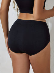 6pc Textured Briefs Comfy & Stretchy Intimates Panties Women's Underwear