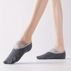 Women's Cross Strap Non Slip Yoga Socks with Extra Grips