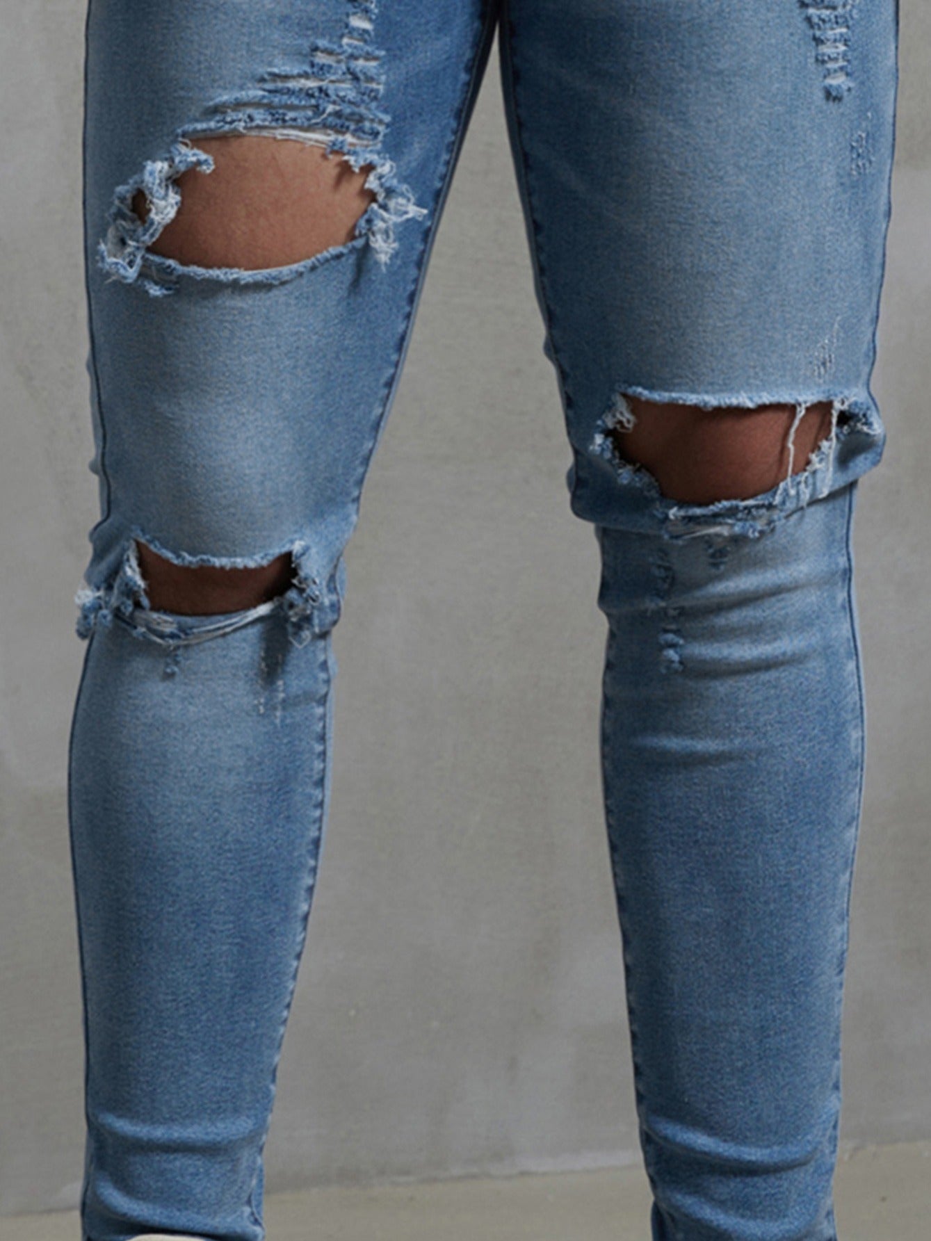 Men's Ripped Slim Pencil Pants