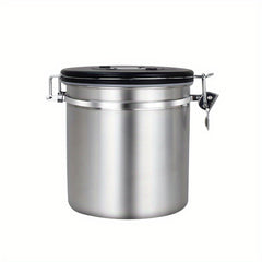 Stainless Steel Coffee Bean Sealed Jar with Measuring Spoon