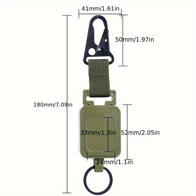 Retractable Backpack Hanging Buckle Keychain Keyring Outdoor Tool