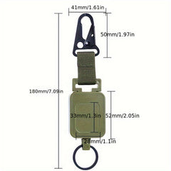 Retractable Backpack Hanging Buckle Keychain Keyring Outdoor Tool