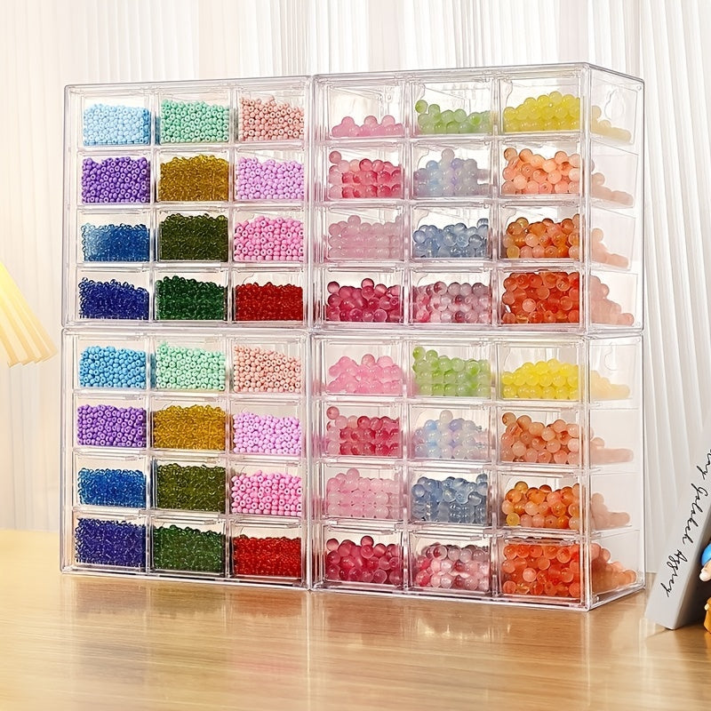 DIY Beads Jewelry Storage Display Box Clear Practical Supplies