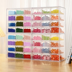 DIY Beads Jewelry Storage Display Box Clear Practical Supplies
