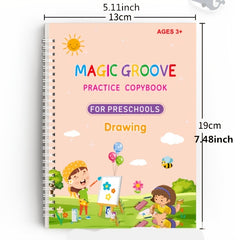 4 Pack Large Reusable Handwriting Practice Copybook For Kids