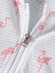Toddler Girls Flamingo Sun Protection Hooded Shirt Jackets