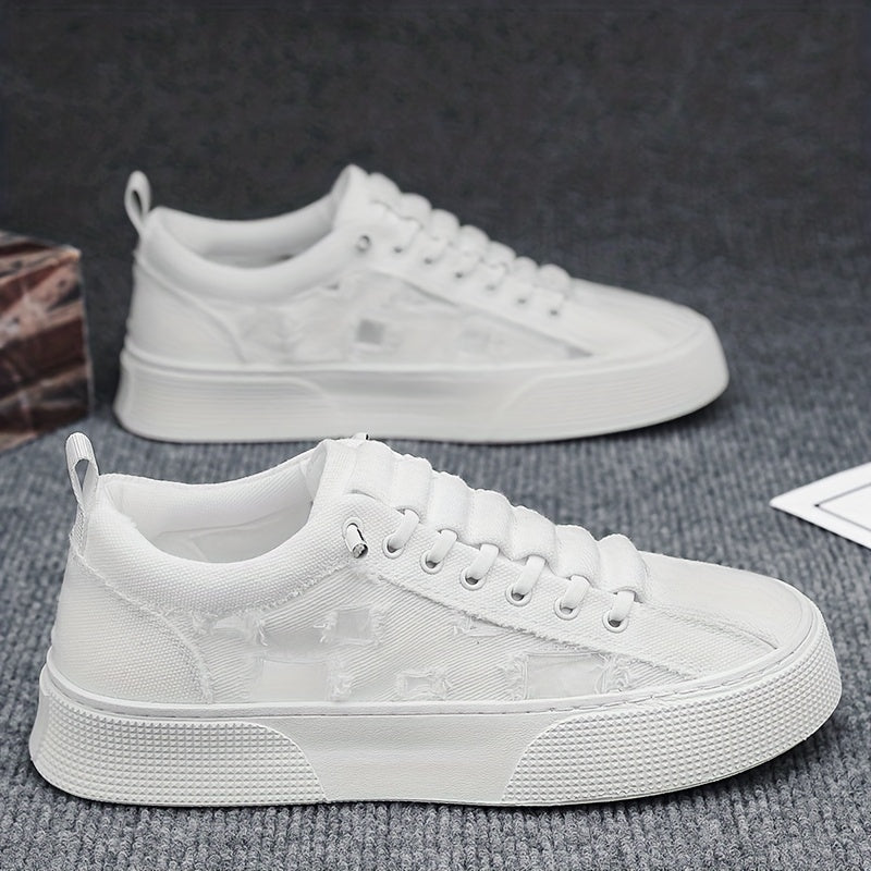 Men's Lace up Ripped Sneakers Skate Shoes