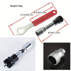 3pcs Bicycle Repair Tool Set Axle Puller Crank Remover Wrench Garage Supplies