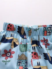 Toddler Girls Heart Graphic Trousers Elastic Waist Casual Jogger Pants