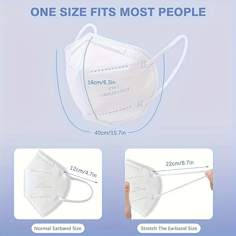 50pcs KN95 Masks 5 layer Adult Protective Mask KN95 Cup Dust Mask
