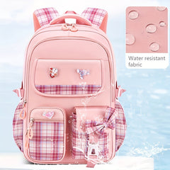 Kids Girls Cartoon Canvas Backpack Lightweight