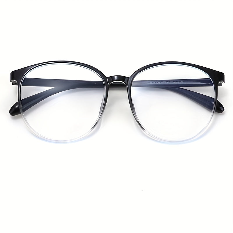 Anti Blue Light Glasses Large Round Frame Phone Computer Glasses with Case