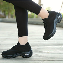 Women's Air Cushion Running Shoes Lace Up Sneakers