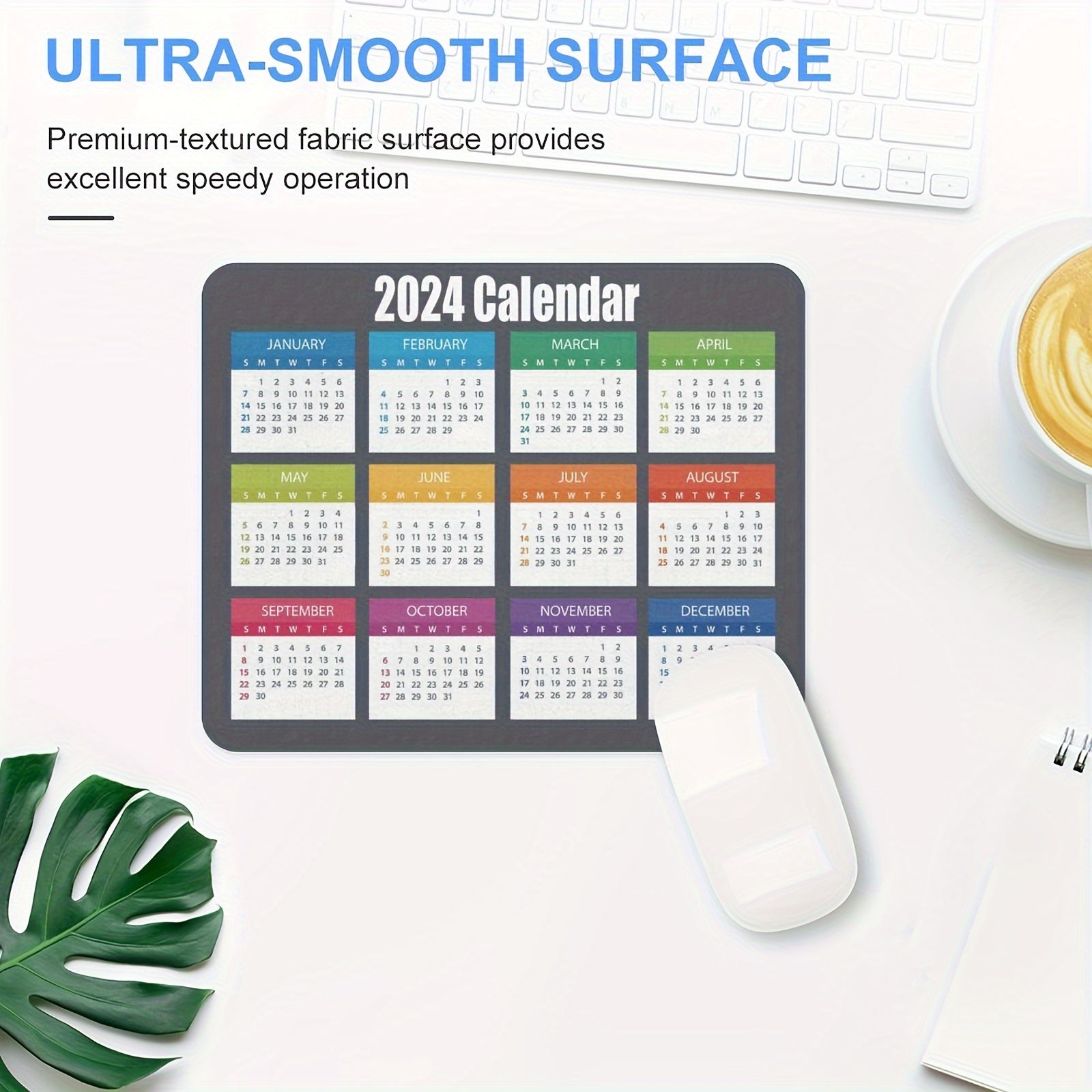 2022 Mouse Pad Calendar Non-Slip Rubber Base Waterproof