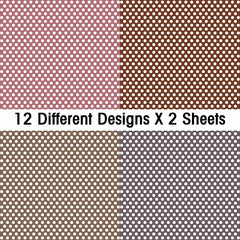 Scrapbooking Paper Pack 15 24x15 12 Plaid Dot Paper 24 Sheets