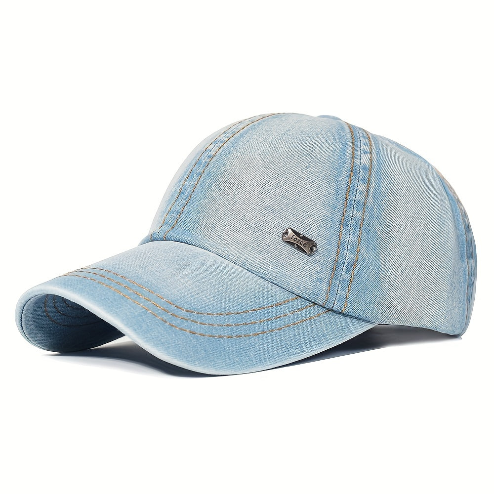 Plain Cotton Washed Print Adjustable Baseball Cap for Outdoor Sport