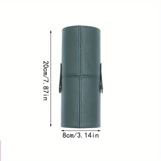 Dark Green Makeup Brush Holder Case Portable Travel Storage Basket