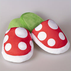 Polka Dot Pattern Slippers Plush Lined Warm Home Shoes
