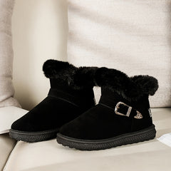 Women's Winter Snow Boots Cozy Ankle High Slip On Insulated Shoes