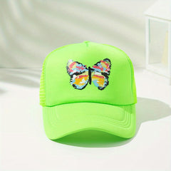 Butterfly Print Y2K Trucker Hat Candy Baseball Cap