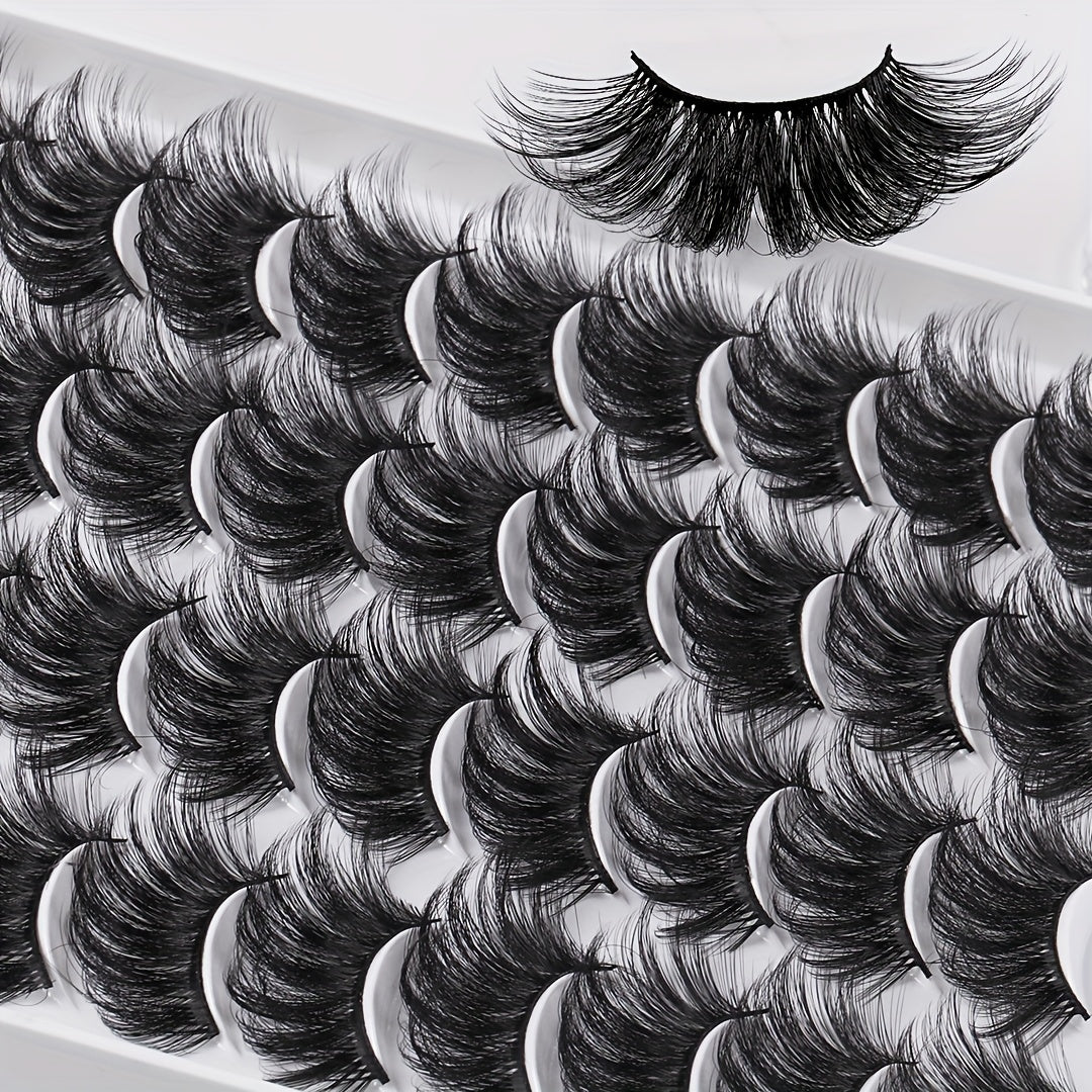 18 Pairs Faux Mink Thick Eyelashes for Simulated Grafting