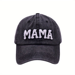 MAMA Patch Baseball Cap Candy Washed Distressed Sunscreen Dad Hats