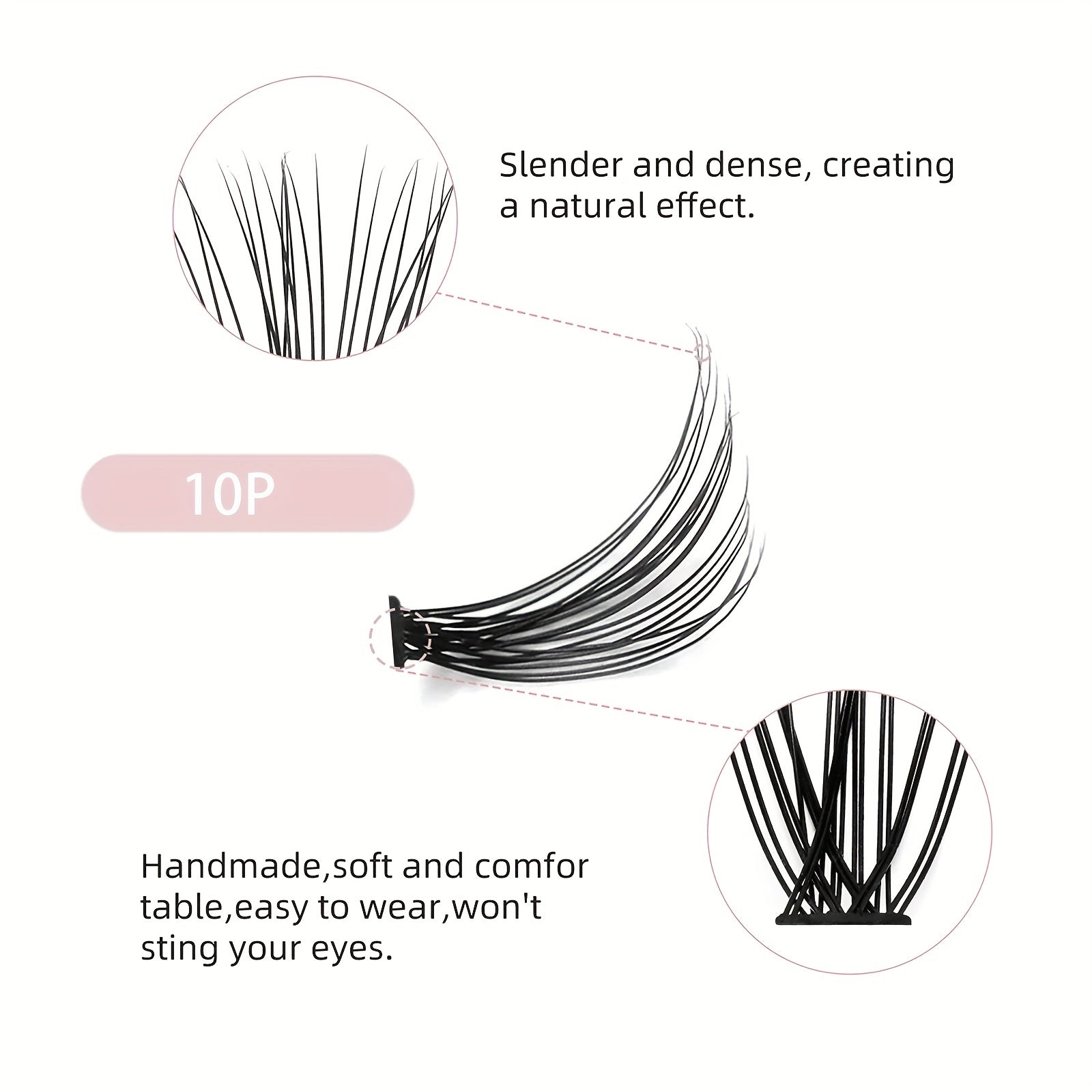 10D 20D D 8 14mix Eyelash Clusters 240 Lashes Extension