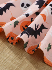 Halloween Toddler Baby Girls Pleated Dress Pumpkin Dresses Kids Fall Clothes