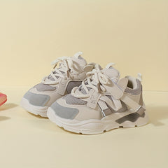 Girls' Mixed Low Top Lace Up Sneakers Lightweight Anti Slip Outdoor Shoes