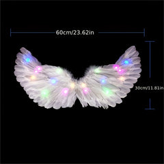 LED Glowing Angel Wings Princess Fairy Wedding Party Props