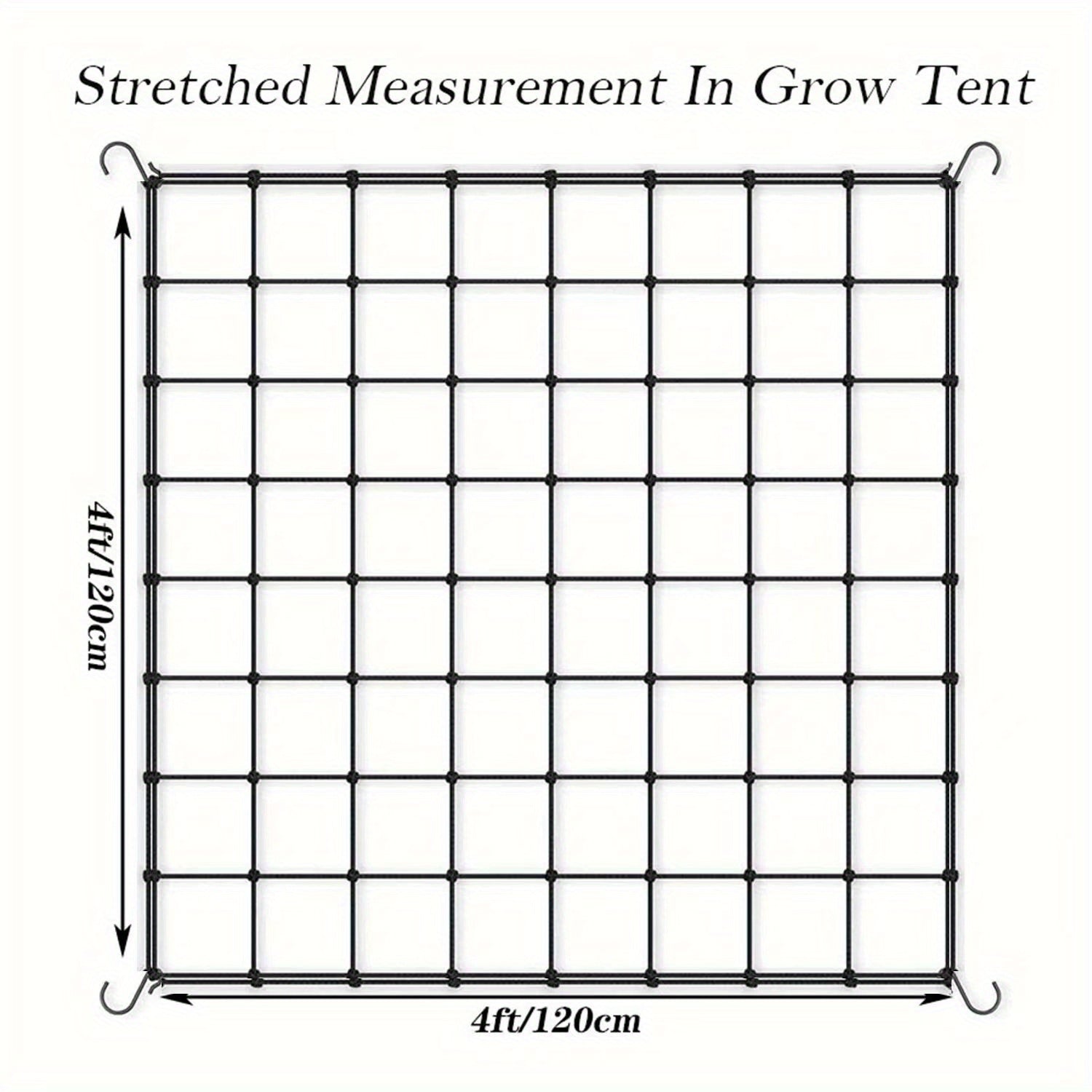 Heavy Duty Elastic Plant Net With Steel Hooks