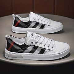 Plaid Skate Shoes Non Slip Sneakers Men's Footwear