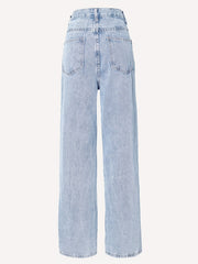 High Waist Distressed Loose Fit Denim Pants Women's Jeans