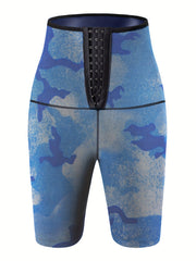 Camouflage Sauna Sweat Shorts Tummy Control Activewear