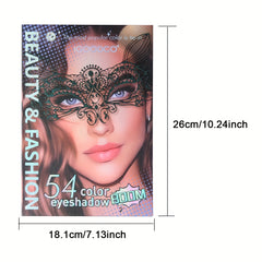 54 Colors Eyeshadow Palette Matte Shimmer Highly Pigmented Waterproof Makeup