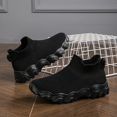 Boy's Slip On Sock Shoes Woven Knit Sneakers Running Shoes