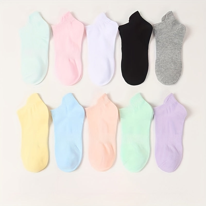 10 Pairs Women's Low Cut Sports Socks Soft & Lightweight Stockings
