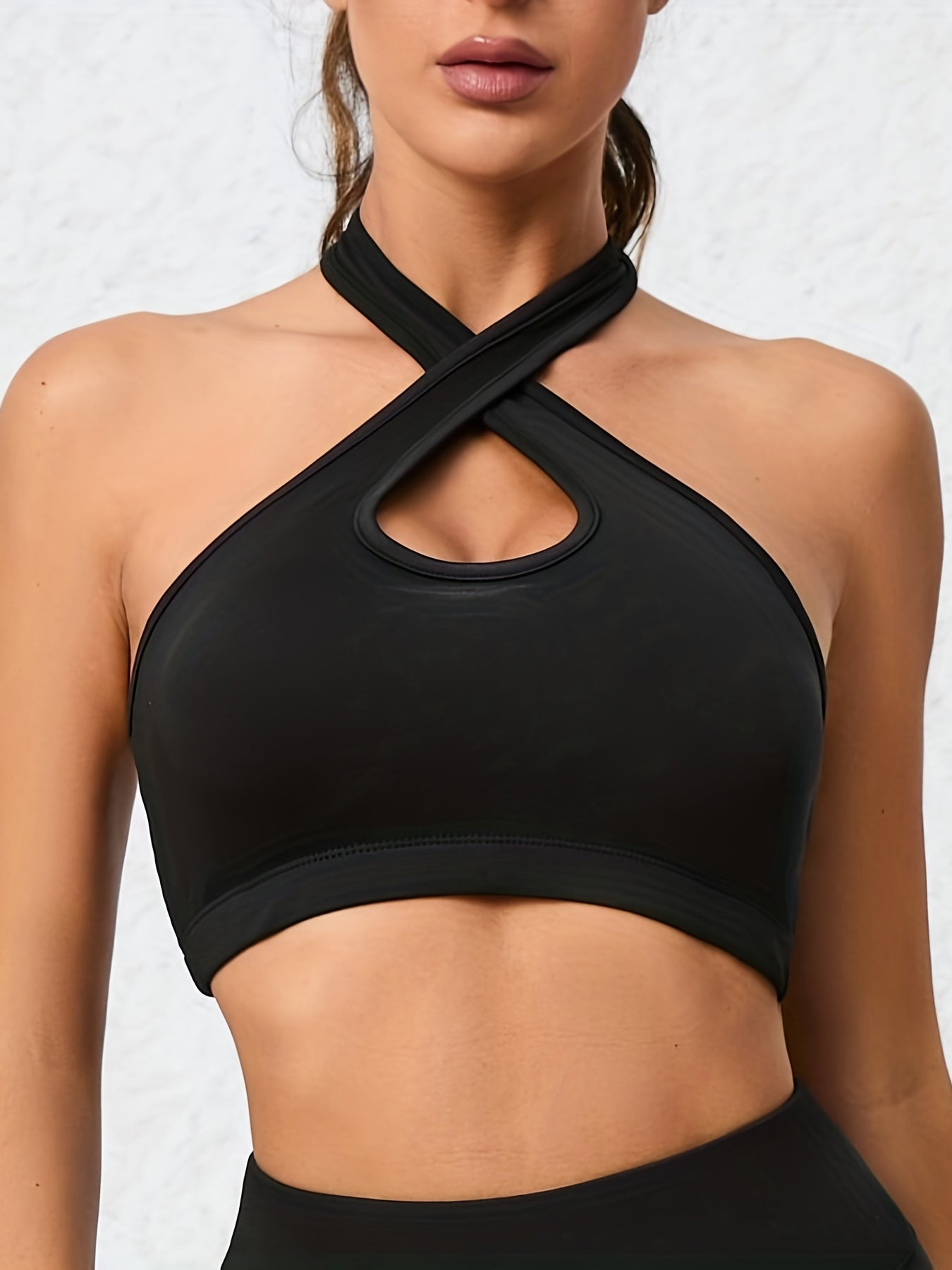 Shockproof Halter Neck Sports Bra for Women