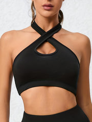Shockproof Halter Neck Sports Bra for Women