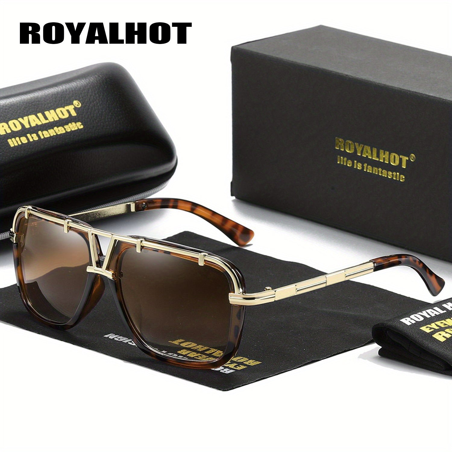 RoyalHot Men's Large Frame Sunglasses for Fishing Driving