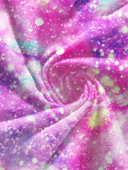 Girls Tie Dye Unicorn Print Short Sleeve T-shirt Summer Party Gift