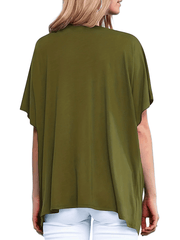 Solid Half Sleeve Open Front Cardigan