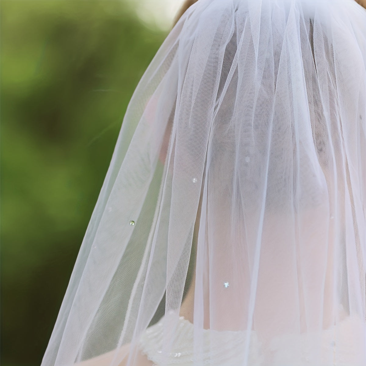 Baroque Bridal Veil With Comb Cape Wedding Cloak Bride Shawl
