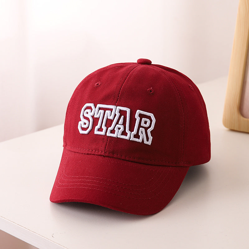 Boys Casual STAR Baseball Cap Embroidery Outdoor Accessory